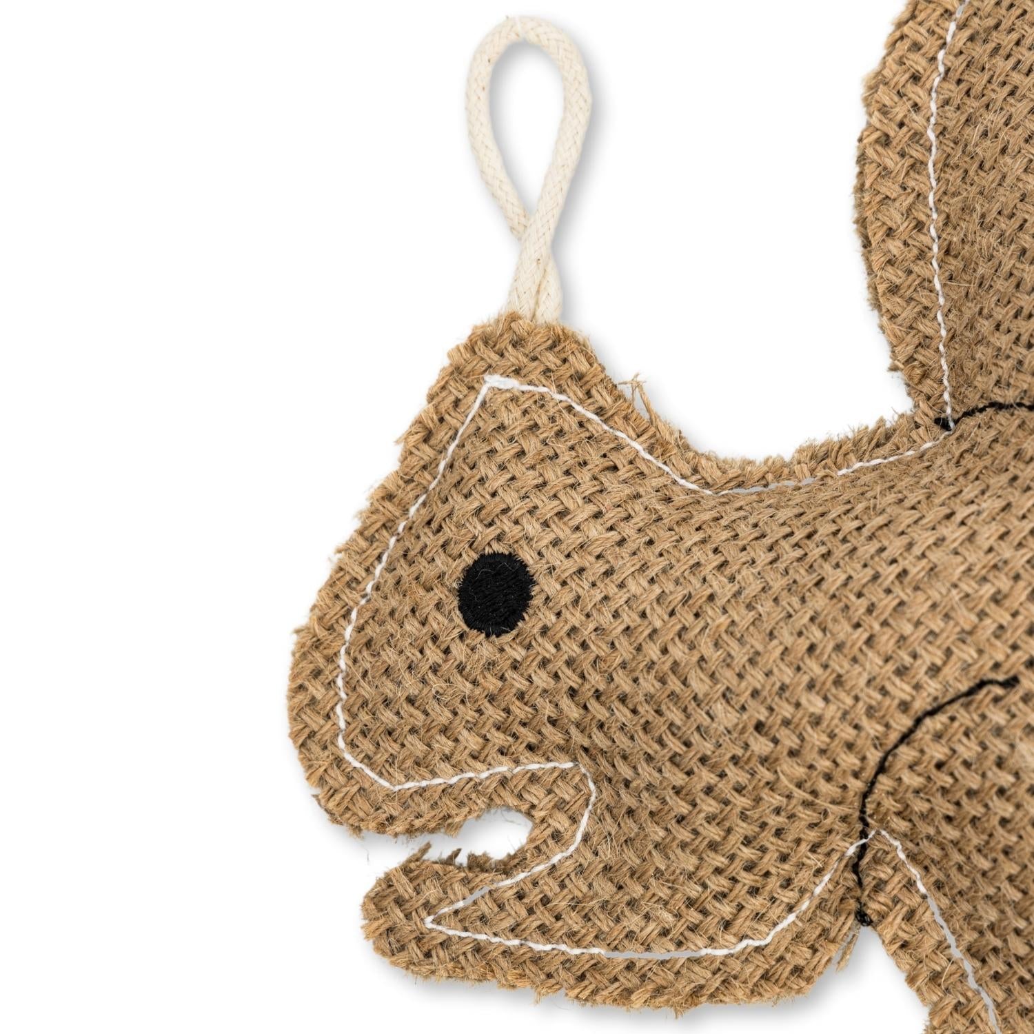 Rustic Jute Squirrel Dog Chew Toy – Non-Toxic & Safe, Soft & Gentle - Elite Pet Collective