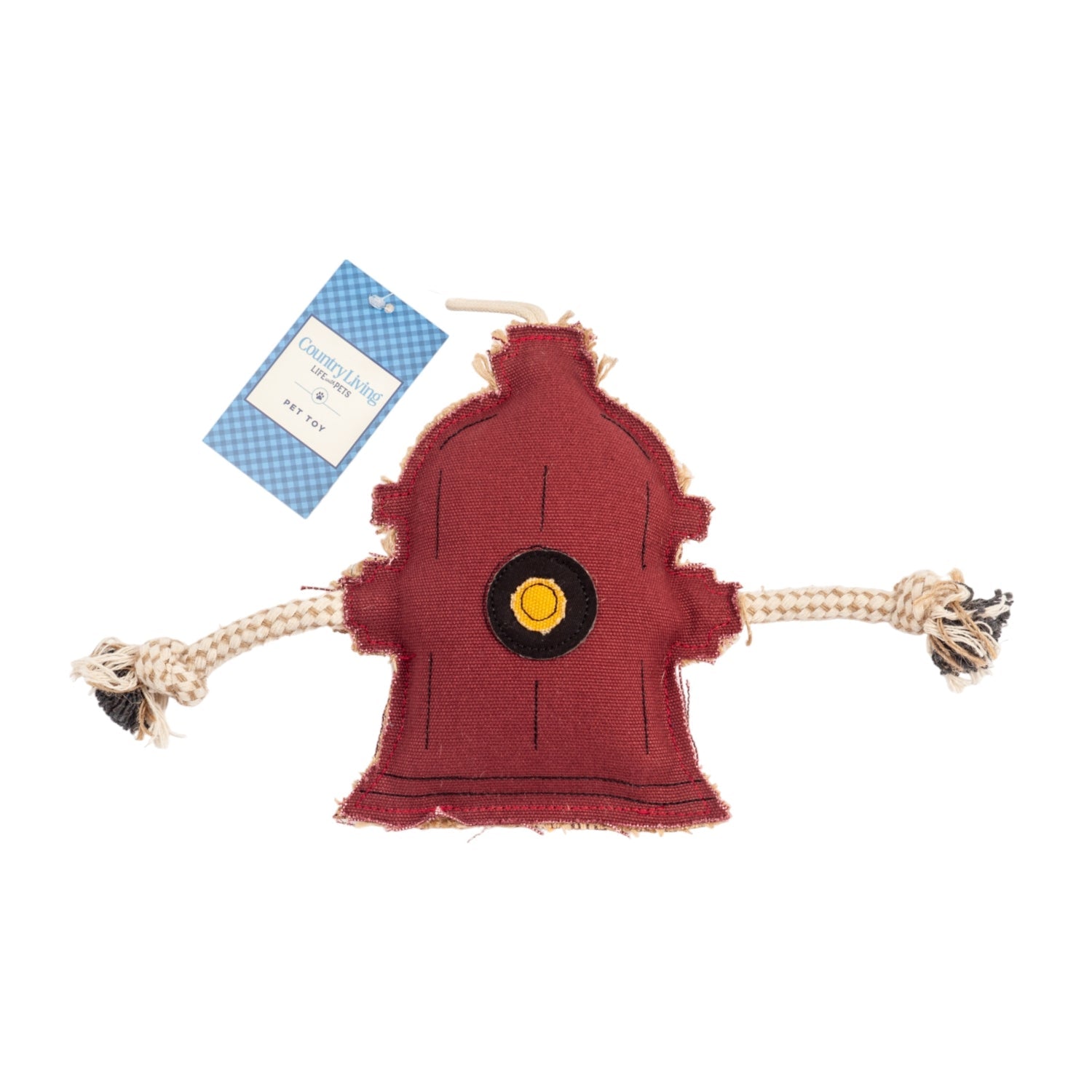 Country Living Canvas & Jute Fire Hydrant Dog Chew Toy – Durable, Safe and Non-Toxic - Elite Pet Collective