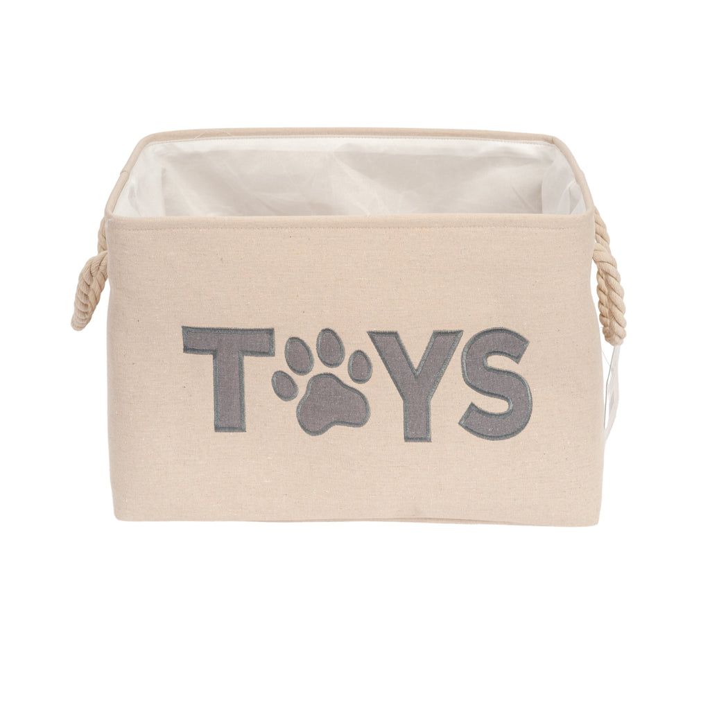 Country Living Foldable Fabric Dog Toy Storage Bin - Convenient Organizer for Pet Accessories - Elite Pet Collective