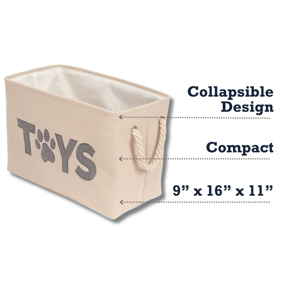 Country Living Foldable Fabric Dog Toy Storage Bin - Convenient Organizer for Pet Accessories - Elite Pet Collective