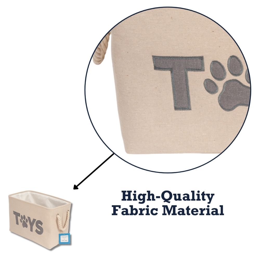Country Living Foldable Fabric Dog Toy Storage Bin - Convenient Organizer for Pet Accessories - Elite Pet Collective