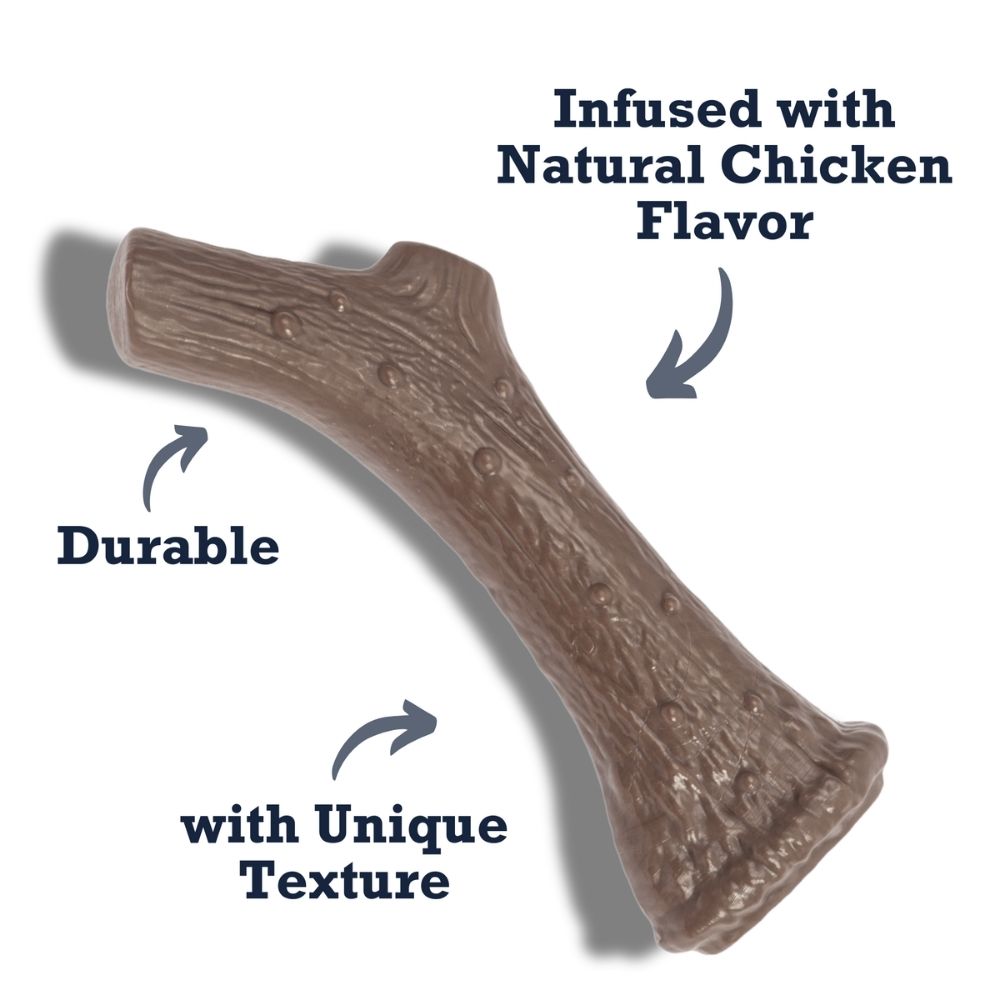 Country Living Nylon Antler Dog Chew Toy – with Natural Chicken Flavor - Elite Pet Collective