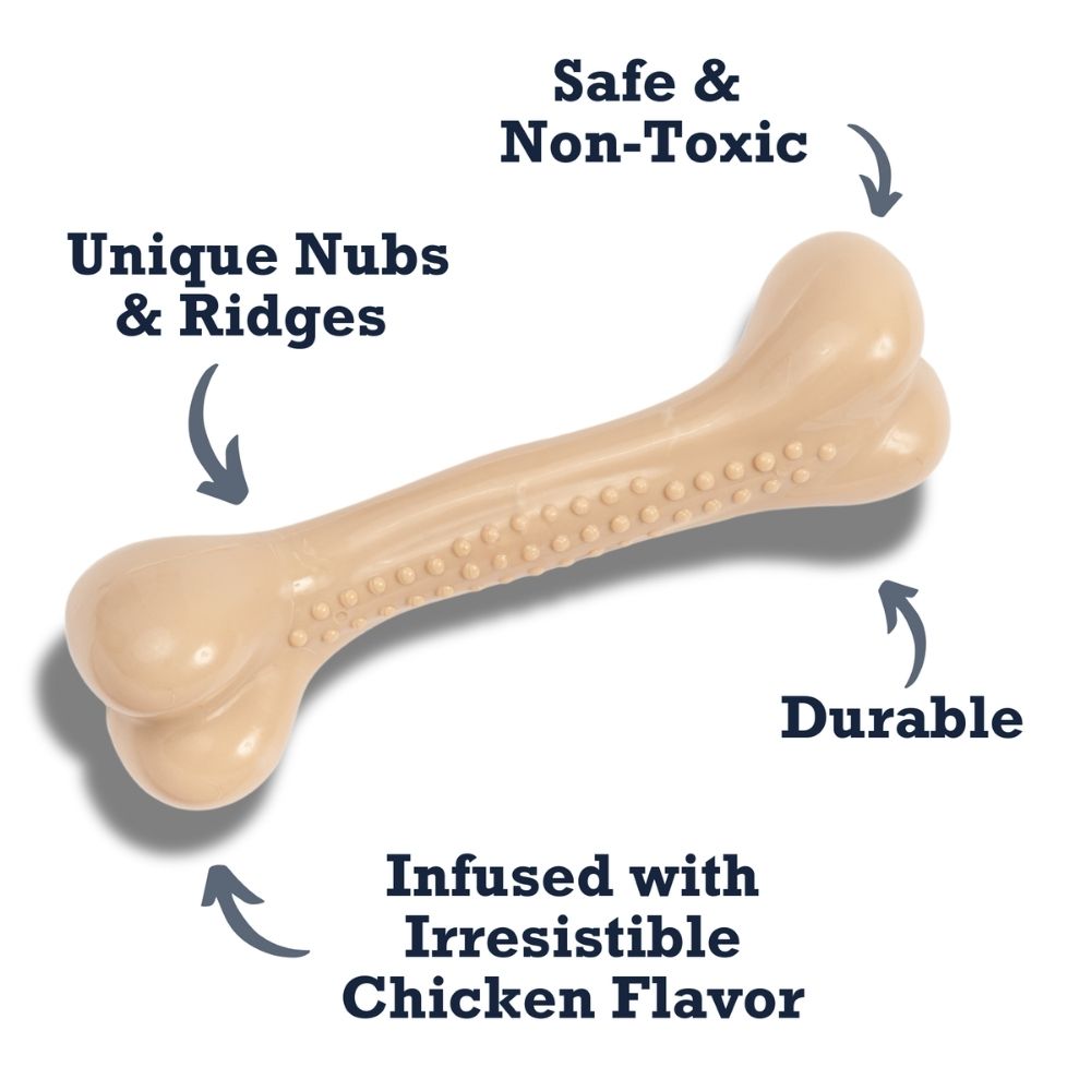 Country Living Nylon Chew Bone Toy for Dogs (Chicken-Flavored), Ideal for Heavy Chewers - Elite Pet Collective