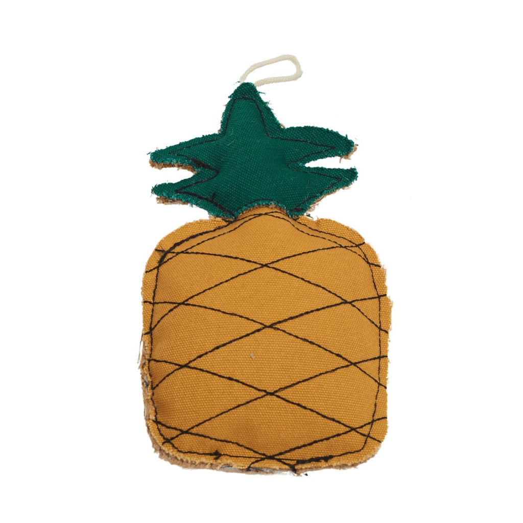 Country Living Canvas & Jute Pineapple-Shaped Dog Chew Toy – Durable, Safe and Non-Toxic - Elite Pet Collective