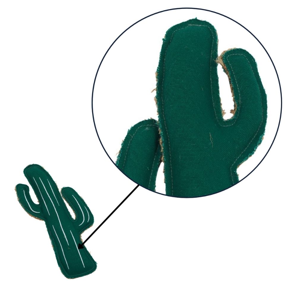 Country Living Canvas & Jute Cactus-Shaped Dog Chew Toy – Durable, Safe and Non-Toxic - Elite Pet Collective