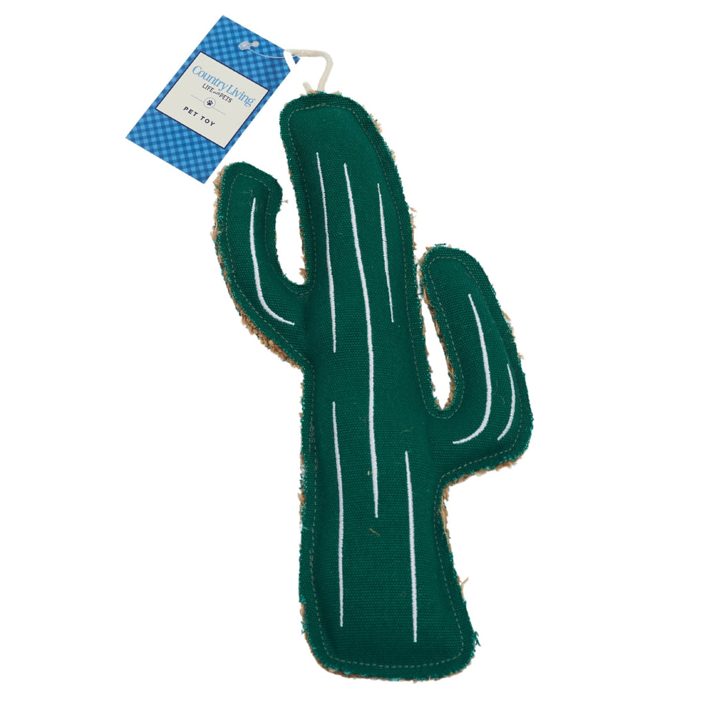 Country Living Canvas & Jute Cactus-Shaped Dog Chew Toy – Durable, Safe and Non-Toxic - Elite Pet Collective