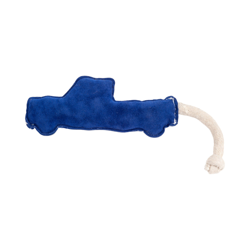 Country Living Faux Leather Blue Pickup Truck Dog Chew Toy, Durable, Safe and Non-Toxic - Elite Pet Collective
