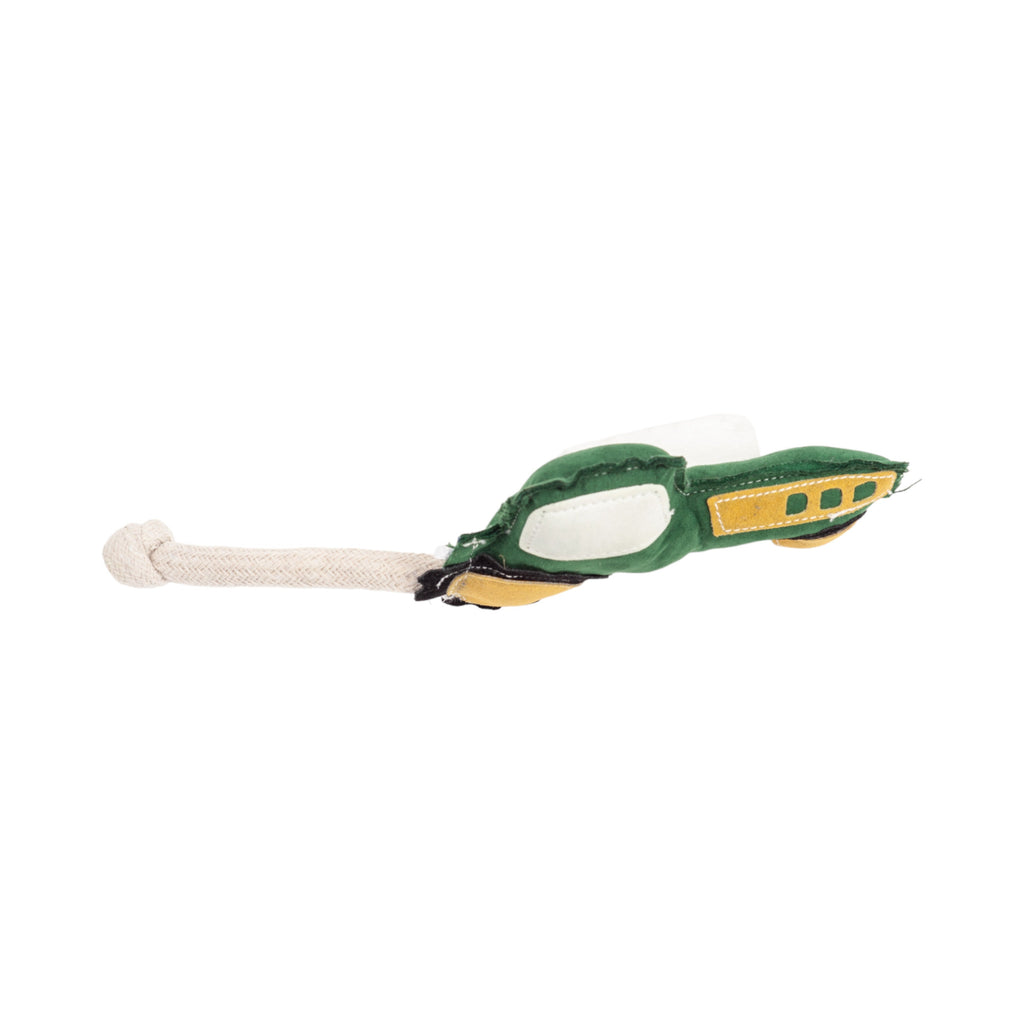 Country Living Faux Leather Green Tractor Dog Chew Toy, Durable, Safe and Non-Toxic - Elite Pet Collective
