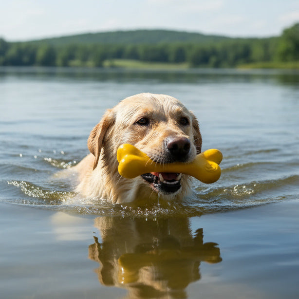 PUP-X Rubber Bone Dog Toy - Durable, Floats, Chew Toy for Large Dogs | USA - Elite Pet Collective