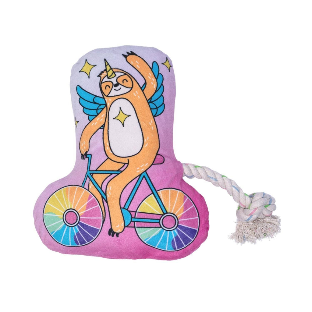 Slow Biker Plush Dog Toy – with Squeaker & Crinkle Paper for Fun Play - Elite Pet Collective