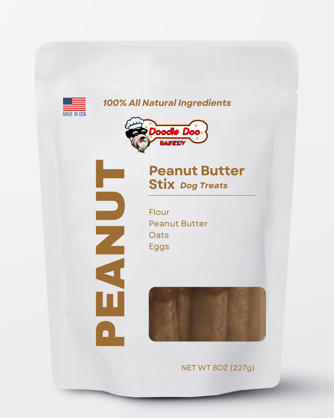 🥜 Homemade Dog Treats - Peanut Butter Stix Treat 1/2lb - Elite Pet Collective