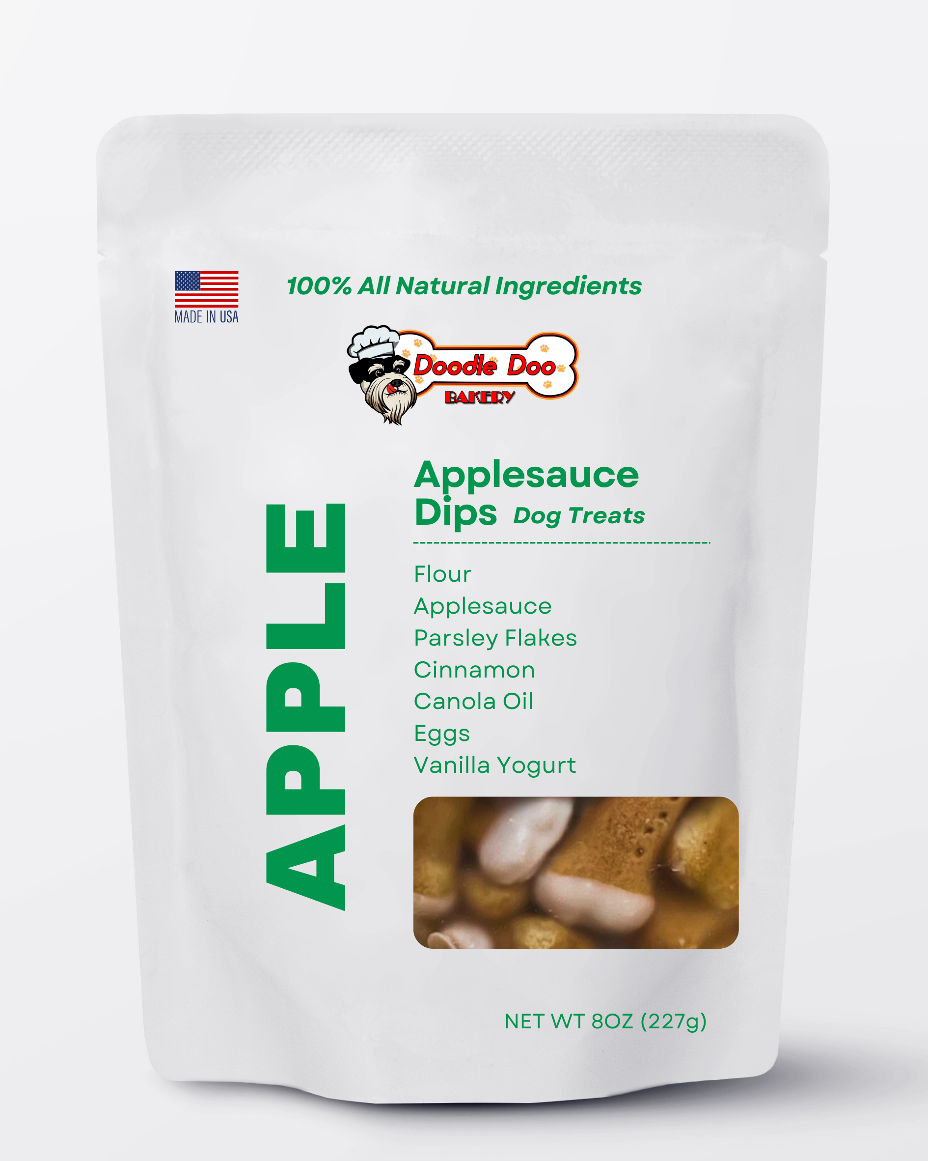 Homemade Dog Treats - 🍏 Applesauce Dips Treat 1/2lb 🍦 - Elite Pet Collective