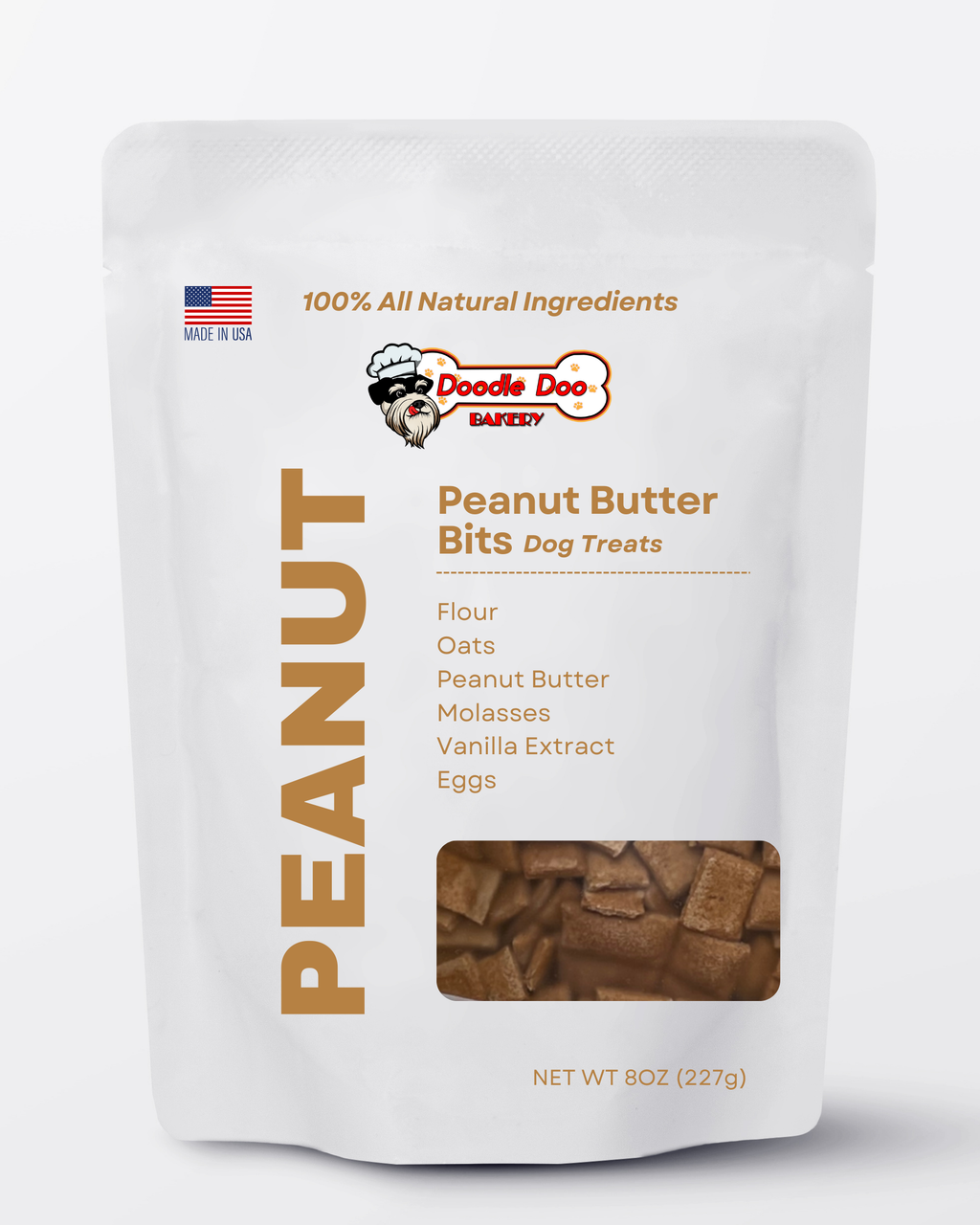 Homemade Dog Treats - 🥜 Peanut Butter Bits Dog Biscuits 1/2lb - Elite Pet Collective