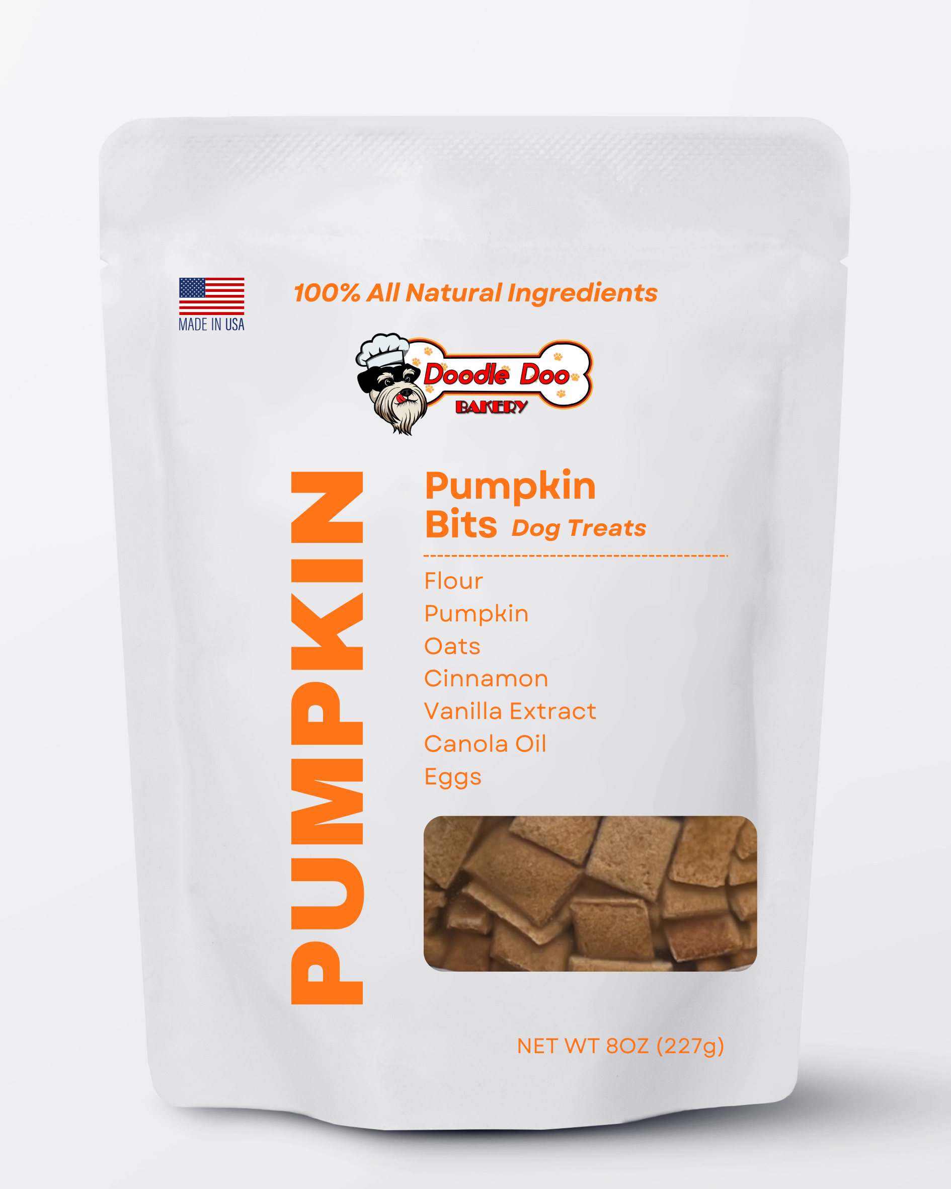 Homemade Dog Treats - 🎃 Pumpkin Bits Dog Biscuits 1/2lb - Elite Pet Collective