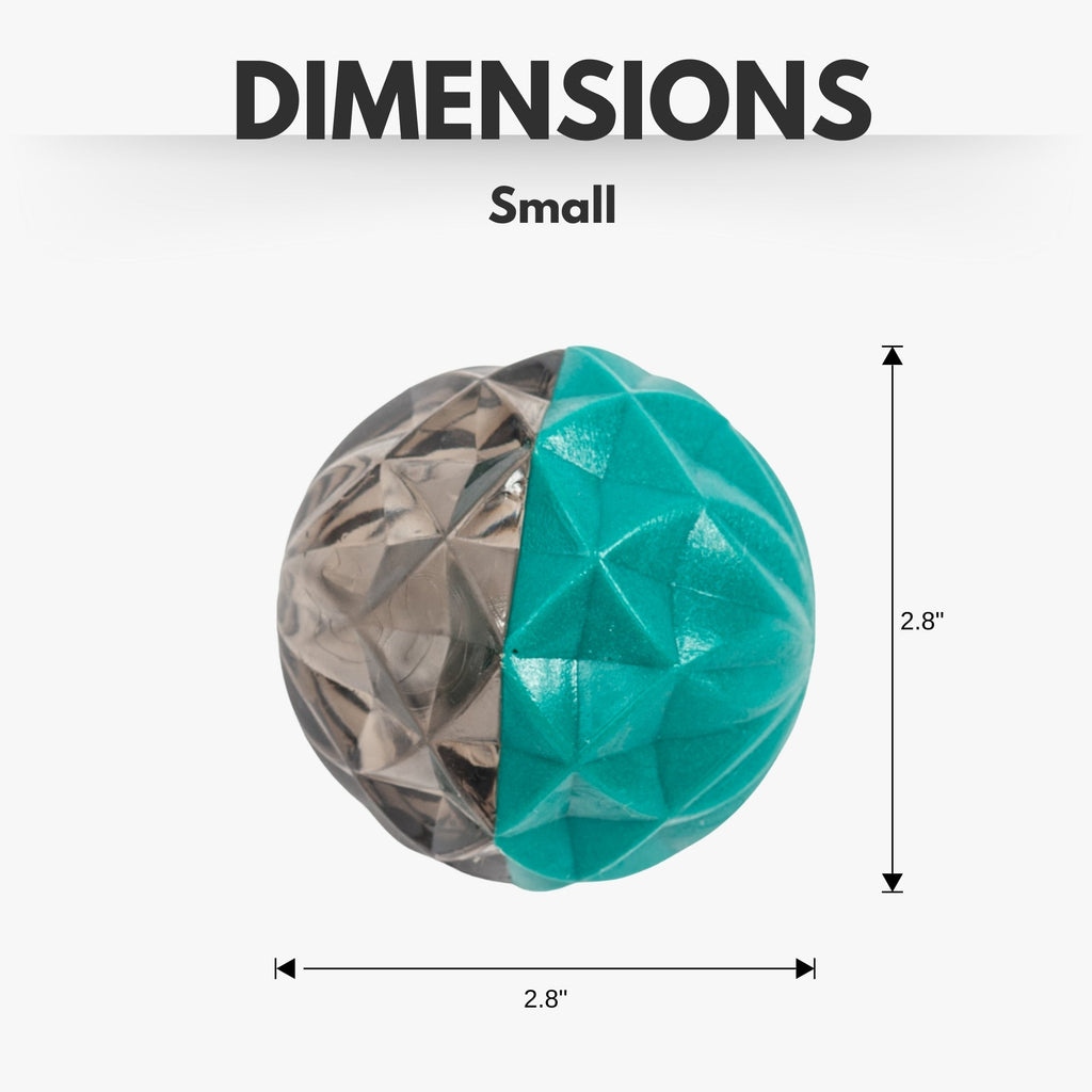 Country Living Geometric Textured Ball Dog Chew Toy, Interactive Rubber Toy for Mental Stimulation – Small - Elite Pet Collective