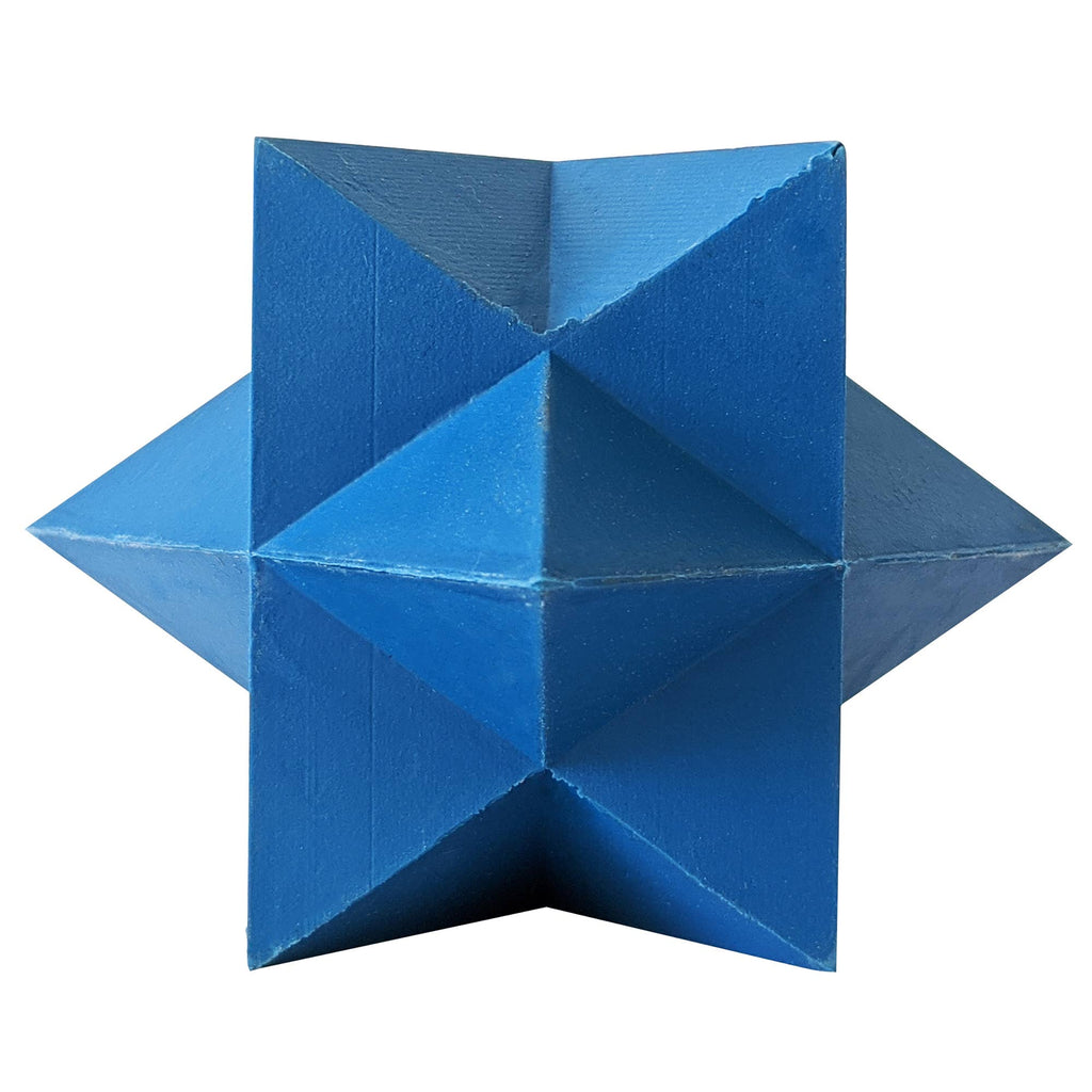 Blue Star-Shaped Natural Rubber Dog Chew Toy – Durable & Textured for Engaging Playtime - Elite Pet Collective