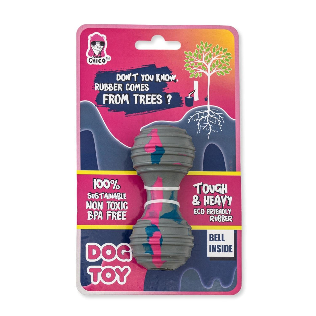 Natural Rubber Dumbbell Dog Chew Toy – Durable & Safe, Fun & Interactive Play - Elite Pet Collective