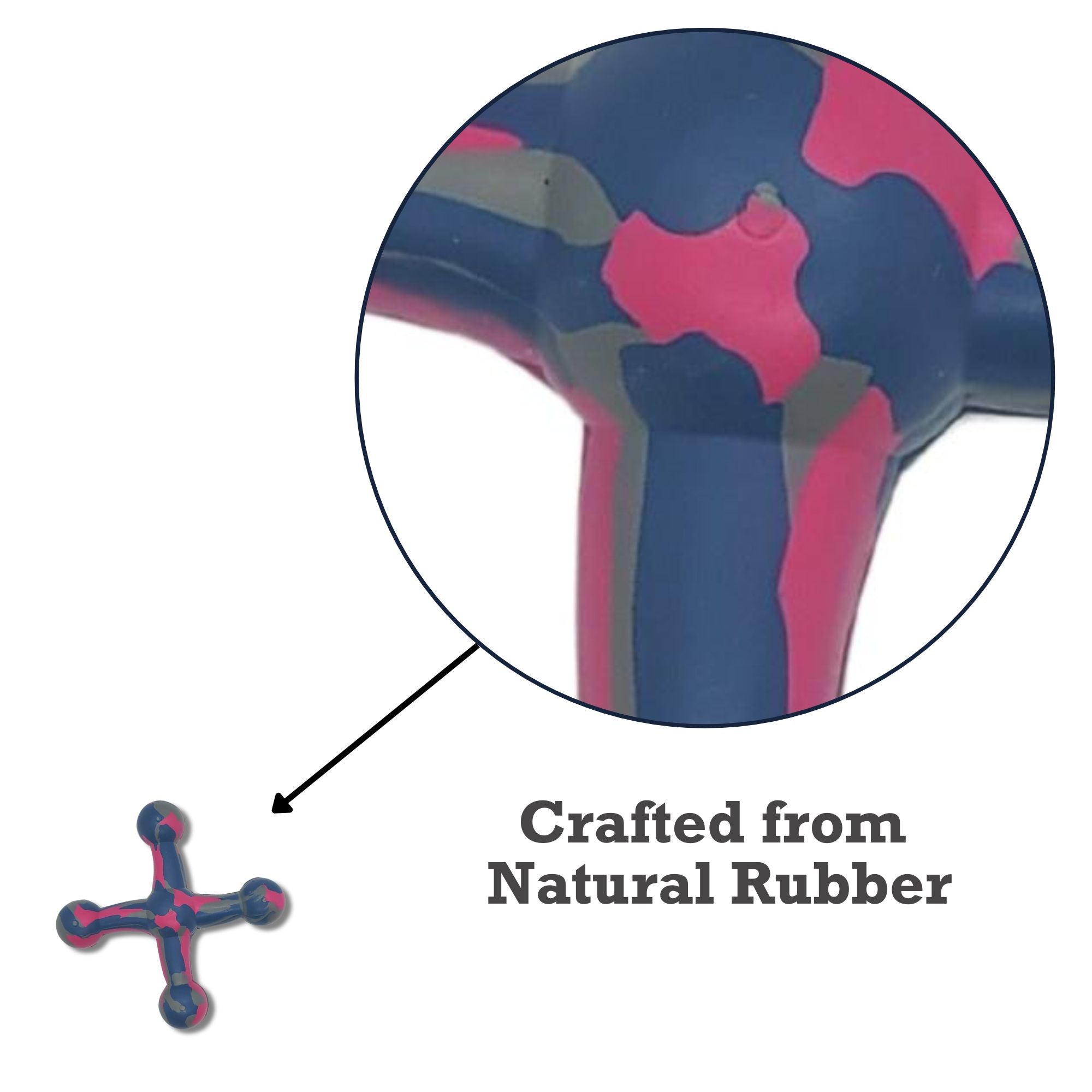 Natural Rubber Jack Dog Toy – Durable, Non-Toxic Chew Toy for Engaging Play and Enhanced Agility - Elite Pet Collective