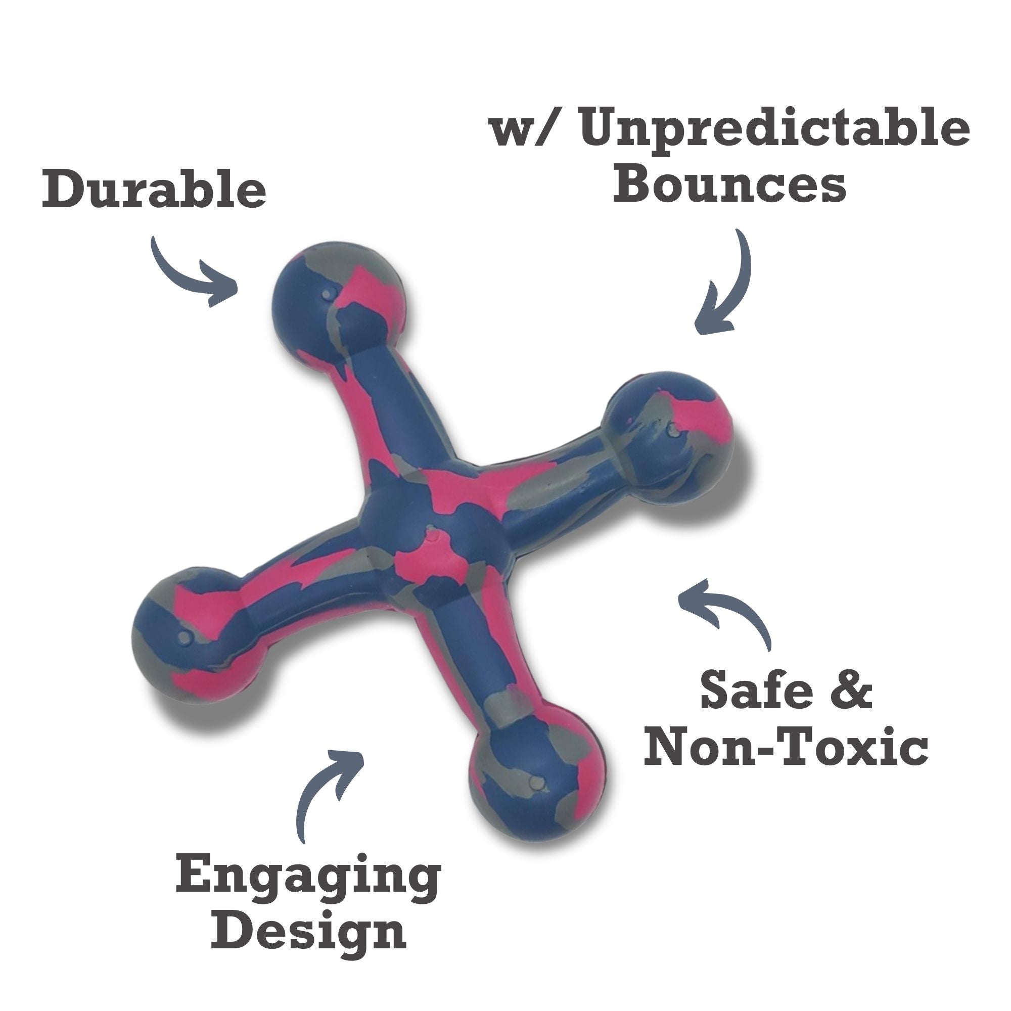 Natural Rubber Jack Dog Toy – Durable, Non-Toxic Chew Toy for Engaging Play and Enhanced Agility - Elite Pet Collective