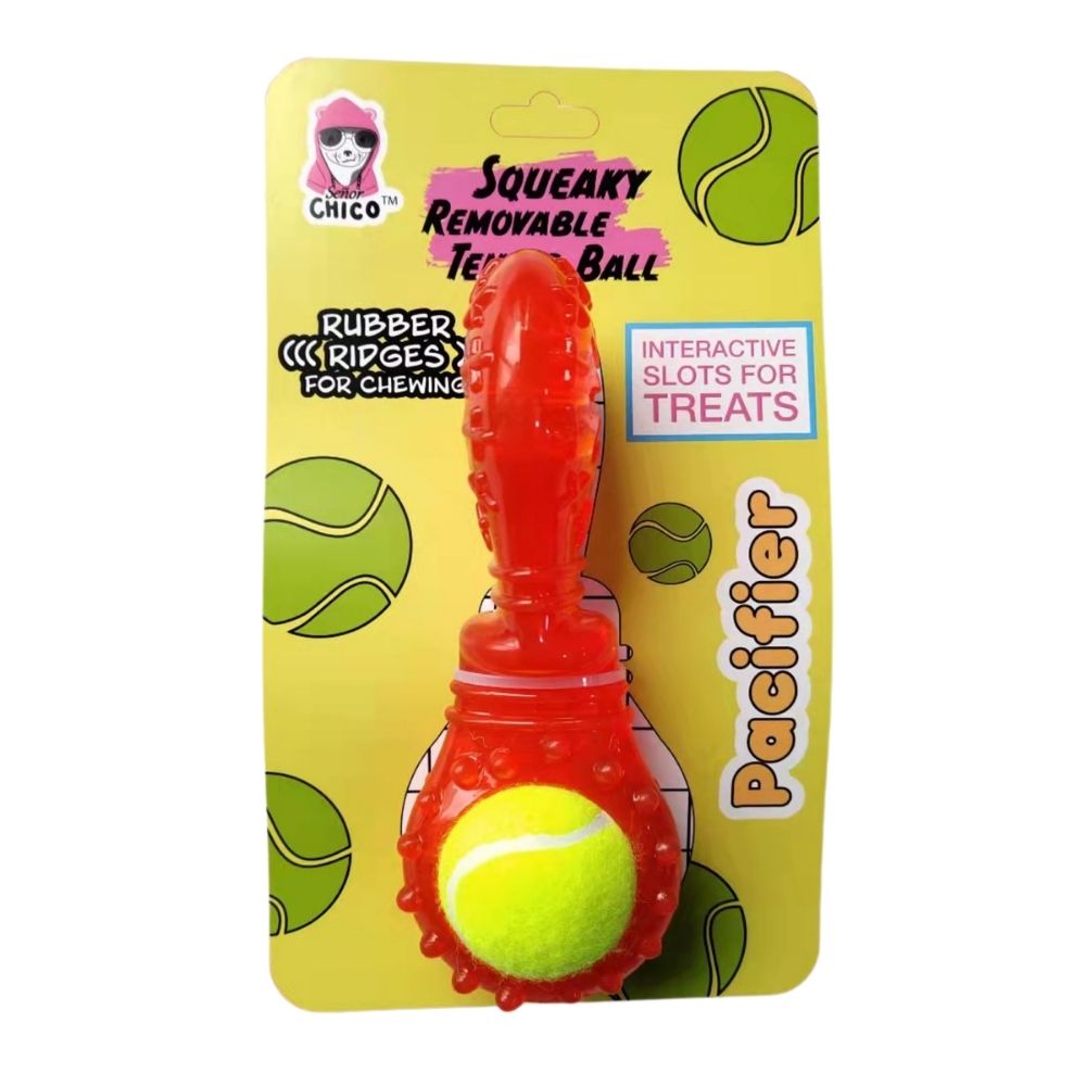 TPR Interactive Dog Chew Toy with Detachable Squeaker & Treat Fill - Elite Pet Collective