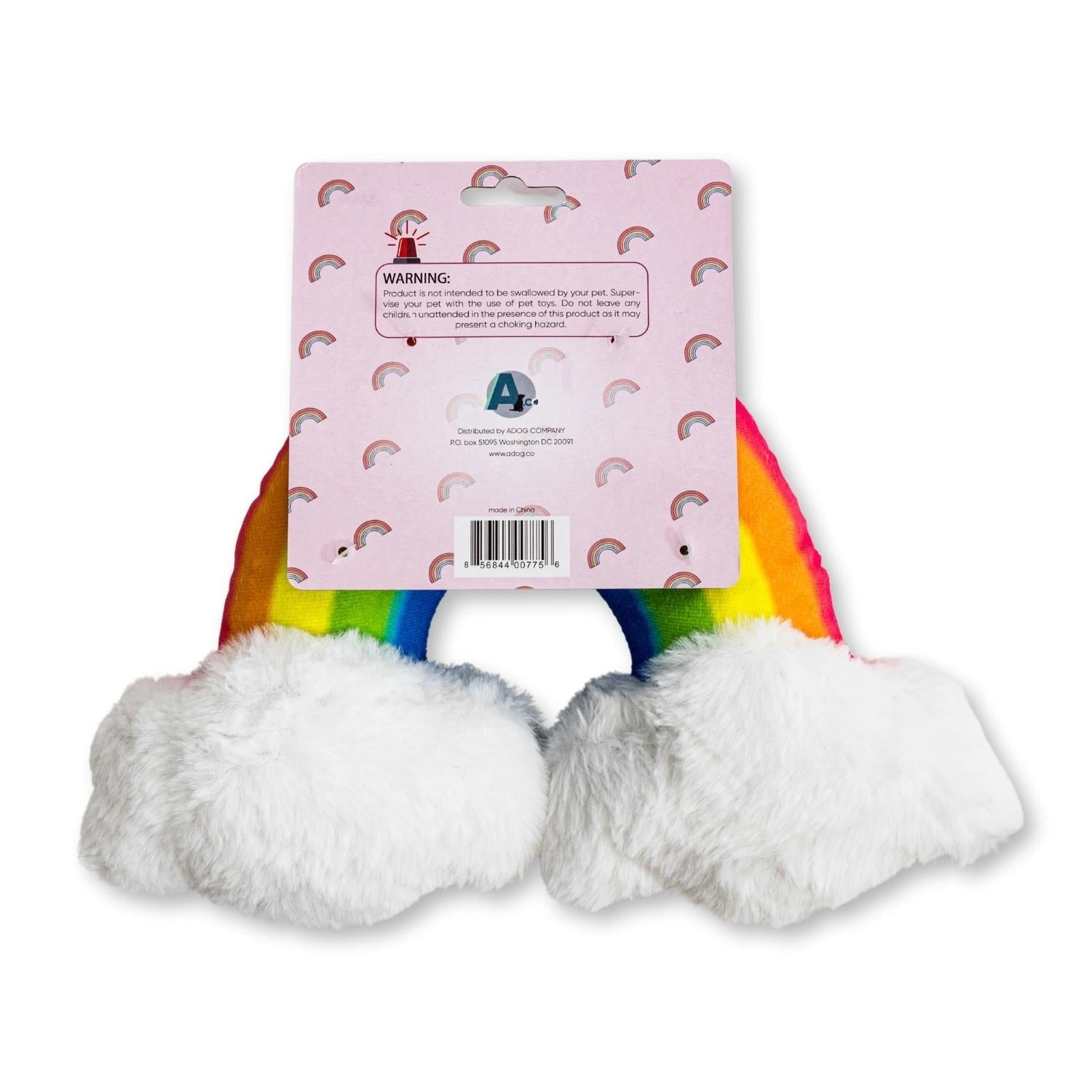 Enchanted Rainbow Magical with Squeaker & Crinkle Paper Plush Dog Toy - Elite Pet Collective