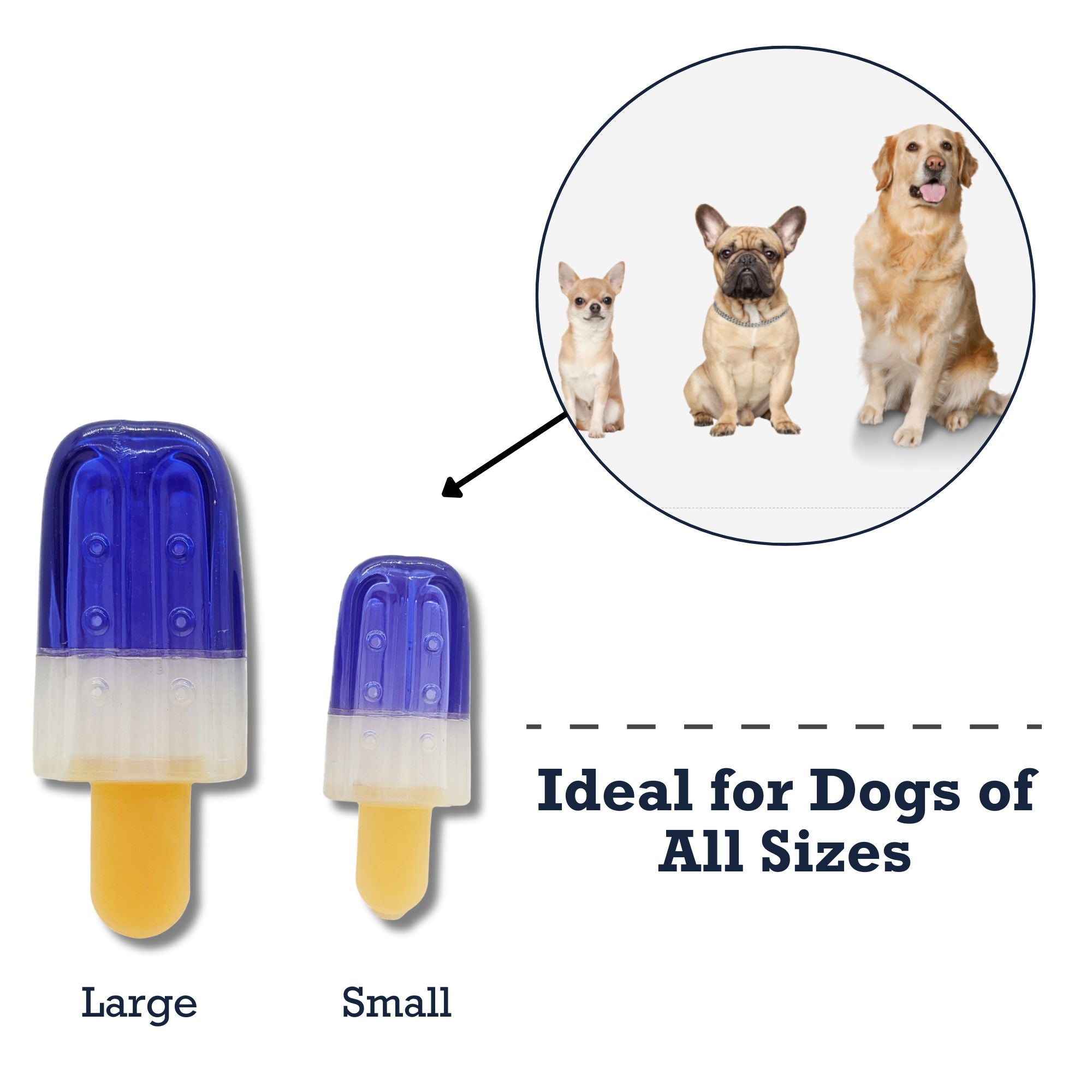 Popsicle-Shaped Freezable Dog Toy – 100% Natural Rubber Chew Toy - Elite Pet Collective
