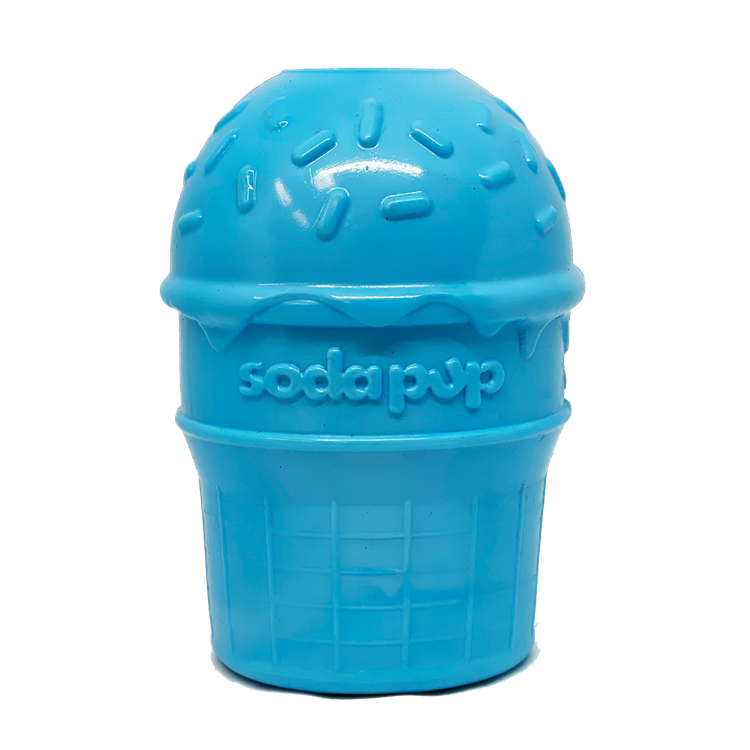 Ice Cream Cone Rubber Dog Chew Toy for Power Chewers | USA Made | SodaPup - Elite Pet Collective