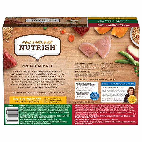 Rachael Ray Nutrish Dog Food, Premium Pate, Variety Pack - Elite Pet Collective