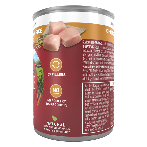 Purina ONE Tender Cuts in Wet Dog Food Gravy Chicken and Brown Rice Entree - Elite Pet Collective