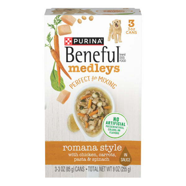 Purina Beneful Wet Dog Food, Medleys Romana Style With Chicken in Sauce - Elite Pet Collective