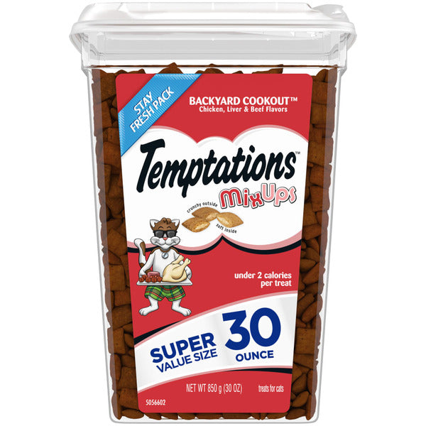 TEMPTATIONS MixUps Crunchy and Soft Cat Treats Backyard Cookout Flavor - Elite Pet Collective