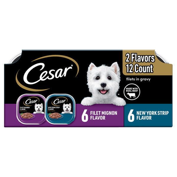 Cesar Filets in Gravy Wet Dog Food Variety Pack - Elite Pet Collective