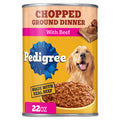 Pedigree Chopped Ground Dinner Adult Soft Wet Dog Food Can With Beef - Elite Pet Collective