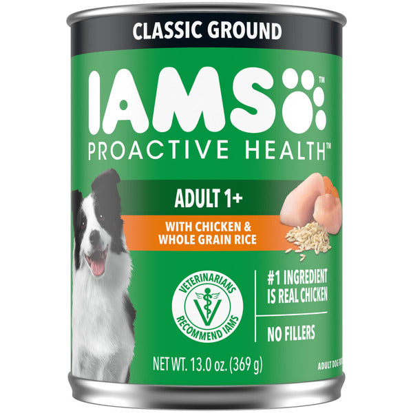 IAMS Adult Wet Dog Food Classic Ground with Chicken & Whole Grain Rice - Elite Pet Collective