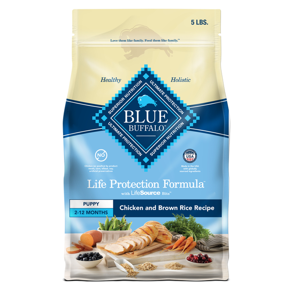Blue Buffalo Life Protection Formula Natural Puppy Dry Dog Food, Chicken and Brown Rice - Elite Pet Collective