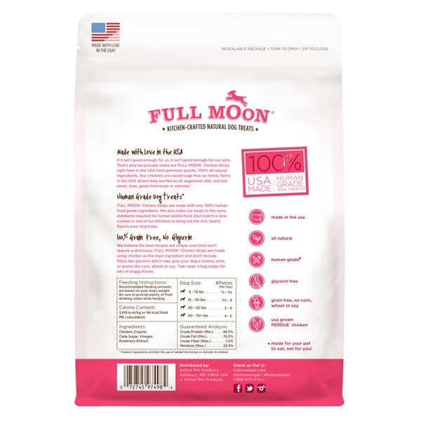 Full Moon Chicken Strips Dog Treats - Elite Pet Collective