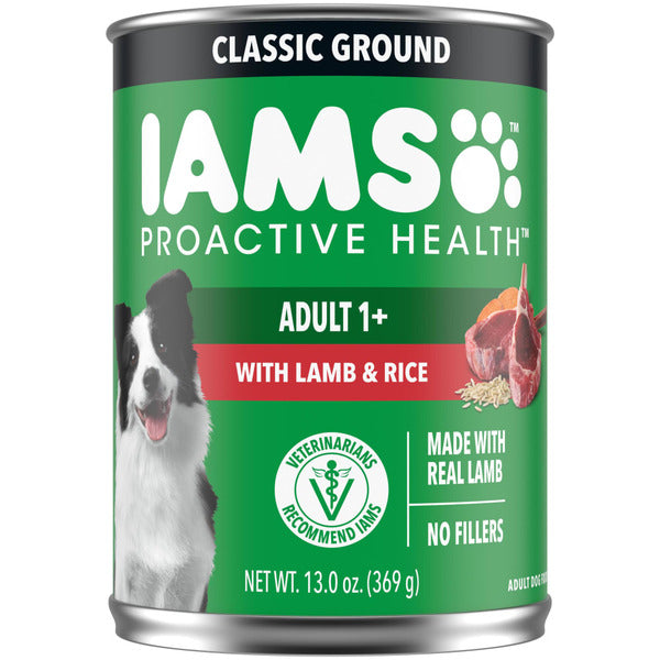 IAMS Proactive Health Adult Wet Dog Food Classic Ground with Lamb & Whole Grain Rice - Elite Pet Collective