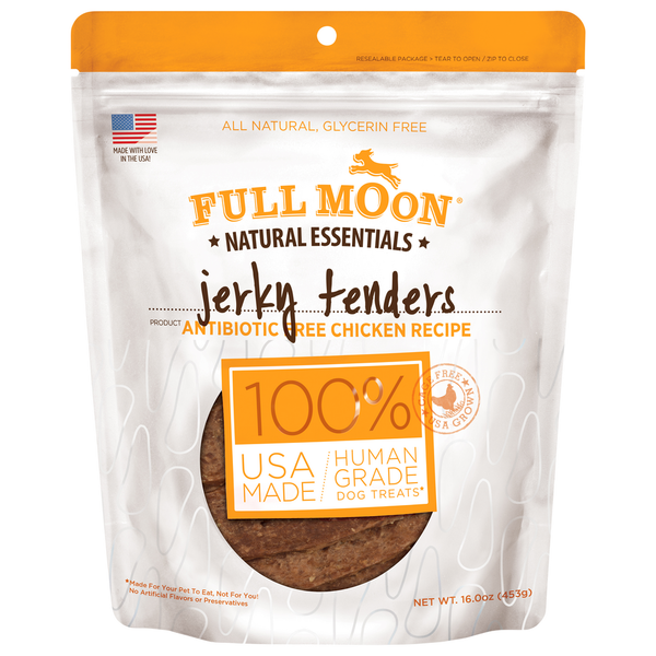 Full Moon Dog Treats, Jerky Tenders, Chicken Recipe, Antibiotic Free - Elite Pet Collective