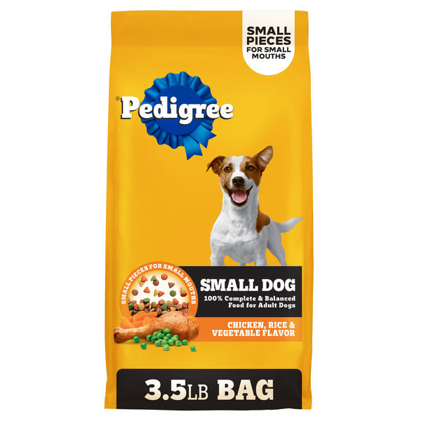Pedigree Adult Small Dog Dry Dog Food, Roasted Chicken and Vegetable Flavor, 3.5 lb. Bag - Elite Pet Collective