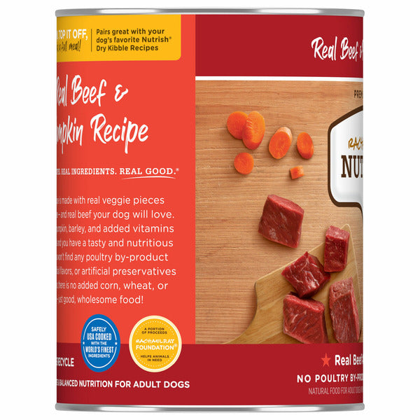 Rachael Ray Nutrish Real Beef & Pumpkin Recipe Premium Paté Wet Dog Food - Elite Pet Collective