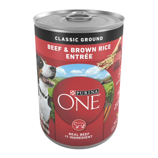 Purina ONE Classic Ground Beef and Brown Rice Entree Adult Wet Dog Food - Elite Pet Collective