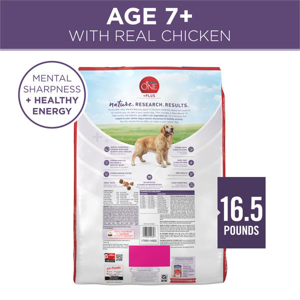 Purina ONE High Protein Dry Senior Dog Food Plus Vibrant Maturity Adult 7 Plus Formula - Elite Pet Collective