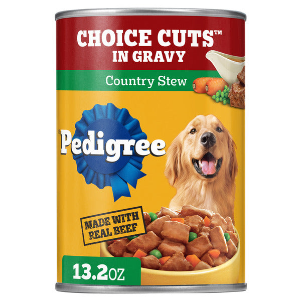 Pedigree Choice Cuts In Gravy Adult Canned Wet Dog Food Country Stew, 13.2 oz. Can - Elite Pet Collective