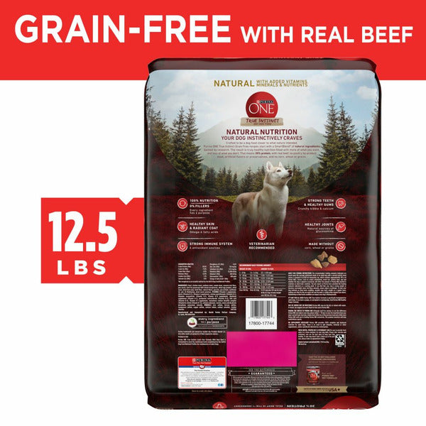 Purina ONE Grain Free Natural Dry Dog Food, True Instinct With Real Beef - Elite Pet Collective