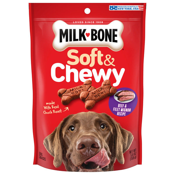 Milk-Bone Soft and Chewy Dog Treats, Beef & Filet Mignon Recipe With Chuck Roast - Elite Pet Collective