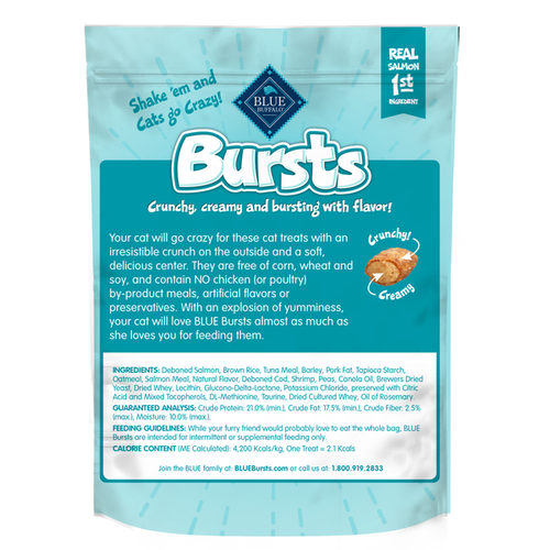 Blue Buffalo Bursts Crunchy Cat Treats, Seafood - Elite Pet Collective
