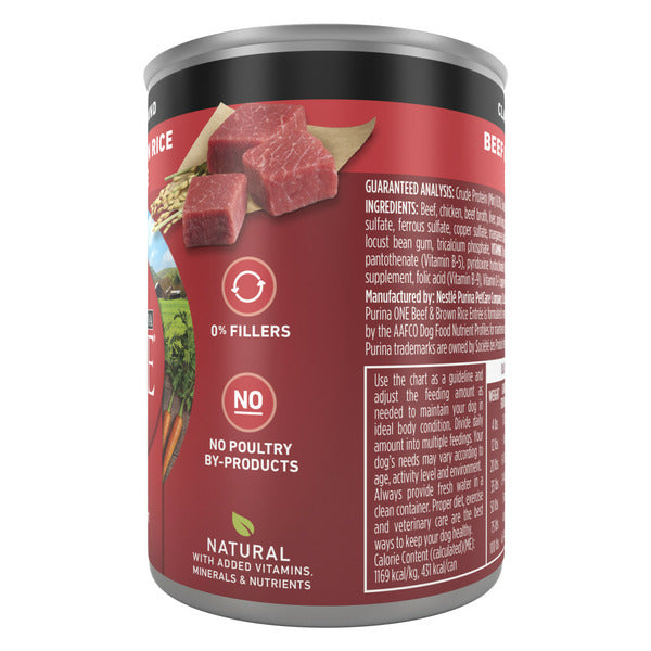 Purina ONE Classic Ground Beef and Brown Rice Entree Adult Wet Dog Food - Elite Pet Collective