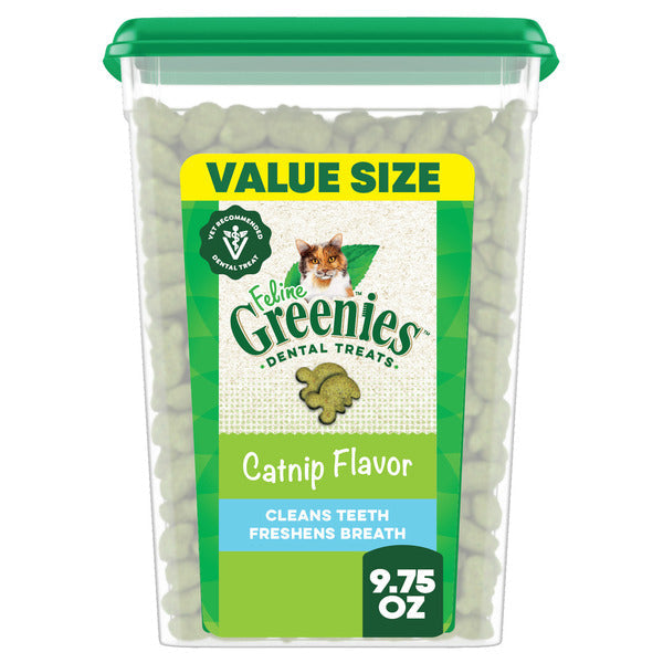 GREENIES Feline Dental Cat Treats, Catnip Flavor Tub - Elite Pet Collective