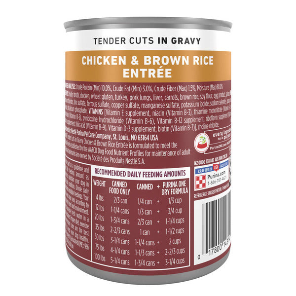Purina ONE Tender Cuts in Wet Dog Food Gravy Chicken and Brown Rice Entree - Elite Pet Collective
