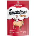 TEMPTATIONS Classic Crunchy and Soft Cat Treats, Hearty Beef Flavor - Elite Pet Collective